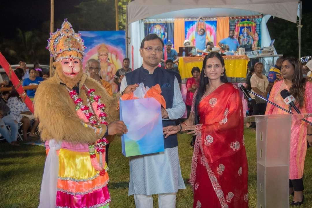 High Commissioner Dr. Pradeep Rajpurohit and Mayor of Chaguanas, His Worship Faaiq Mohammed attended Grand Ramleela celebration on the ocassion of Dussehra 2024